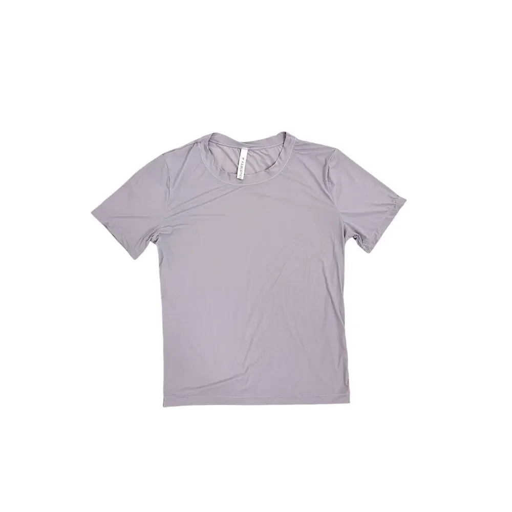 Fabletics Shirt Purple Athletic Short Sleeve Crop Top Size Women's Small